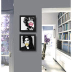 Set 2 Cuadros Amy Winehouse Whitney Houston Chicle Pop Art