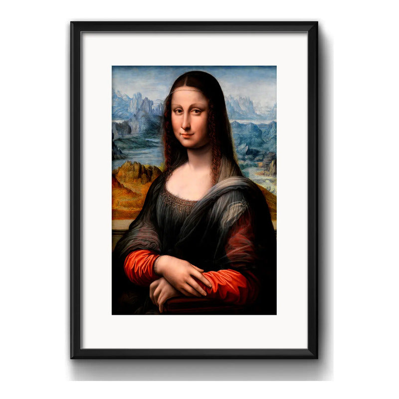 Cuadro Monalisa Gioconda Leonardo Da Vinci Con Paspartú Marco Negro