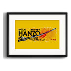 Cuadro Hattori Hanzo Katana Kill Bill Pelicula Con Paspartú Marco Negro