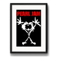 Cuadro Pearl Jam Banda Grunge Rock Eddie Vedder Con Paspartú Marco Negro
