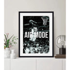 Cuadro Michael Jordan Air Mode Frase Basket Nba Deporte Arte Marco Negro