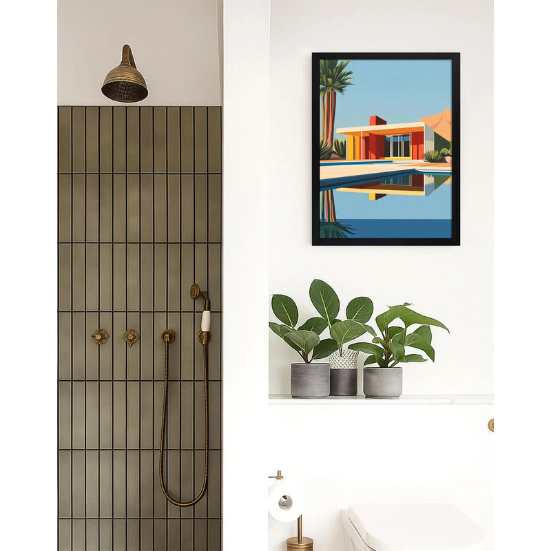 Cuadro Arquitectura Moderna Bauhaus Proyectos De Decoracion Casa Oasis Moderno David Hockney Negro