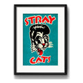 Cuadro Stray Cats Rockabilly Rock Decoracion Con Paspartú Marco Negro