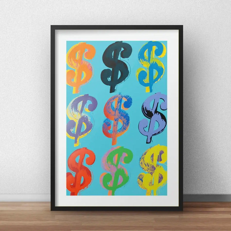 Cuadro Andy Warhol Pop Art Dinero Decoracion Con Paspartu