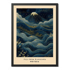 Set 3 Cuadros Monte Castillo Templo Arte Japonés Decoracion Marco Negro