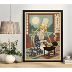 Cuadro Sailor Moon De Kimono Mate Cocina Anime Arte Japonés Marco Negro