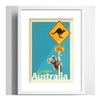 Cuadro Australia Koala Caguro Ciudad Decoracion Con Paspartú