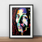 Cuadro Bob Marley Pop Art Reggae Musica Decoracion Paspartú Marco Negro