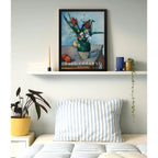 Cuadro Dormitorio Living Paul Cézanne El Jarrón De Tulipanes Marco Negro