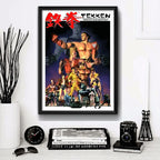 Cuadro Tekken Game Retro Namco Videojuego Gamer Decoracion Marco Negro