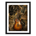 Cuadro Guitarra Jimmy Page Led Zeppelin Rock Musica Arte Marco Negro