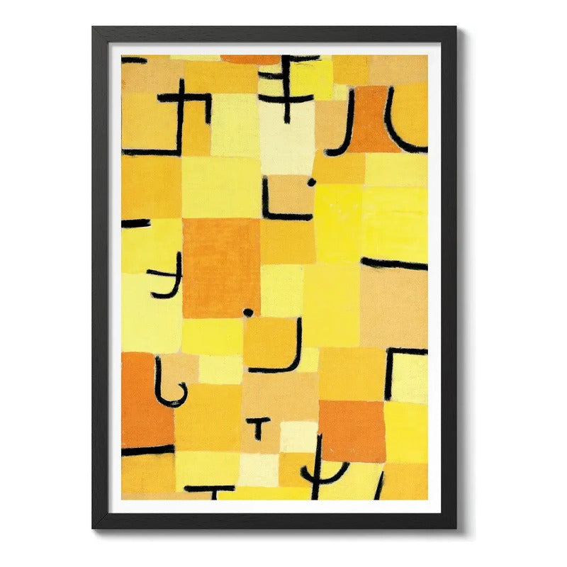 Cuadro Paul Klee Arte Obras Pintor Exposición Decoracion Signs In Yellow Marco Negro