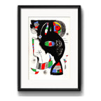Cuadro Joan Miró 42 Rue Blomet Arte Abstracto Con Paspartú Marco Negro