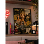 Cuadro Beyonce Elementos Iconicos Canciones Musica Pop Marco Negro
