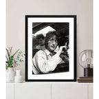 Cuadro John Lennon Blanco Y Negro Beatles Rock Foto Iconica Marco Negro