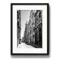 Cuadro Montevideo Foto Blanco Negro Br8 53x43cm Con Paspartú Ciudad Vieja 2 Con Marco Negro