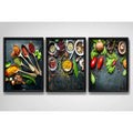 Set 3 Cuadros Condimentos Cocina Gourmet Comedor Decoracion