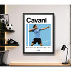 Cuadro Cavani Jugador Fútbol Logros Signature Club Deportes Marco Negro