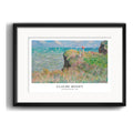 Cuadro Claude Monet Paseo Por Pourville 53x43cm Con Paspartú Marco Negro