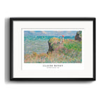 Cuadro Claude Monet Paseo Por Pourville 53x43cm Con Paspartú Marco Negro