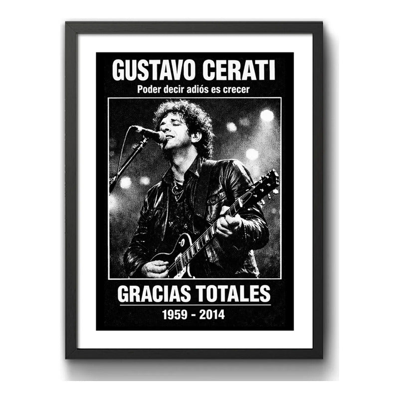 Cuadro Artistas Musicales Rock Musica Show Foto Decoracion Marco Negro