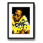 Cuadro Dr. Dre Rap Hip Hop Musica Arte Decoracion Paspartú Marco Negro