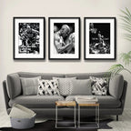 Set 3 Cuadros Michael Jordan Basket Frases 53x43cm Paspartu Marco Negro