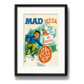 Cuadro Revista Mad Pizza Retro Decoracion Con Paspartú Marco Negro