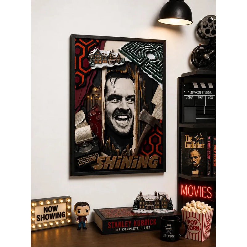 Cuadro El Resplandor The Shining Pelicula Arte Efecto 3d Marco Negro