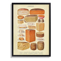 Cuadro Quesos 20 Tipos Famous Cheese Cocina Living Vino Bar Marco Negro