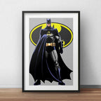 Cuadro Batman Pop Art Comics Heroes Decoracion Con Paspartú Marco Negro