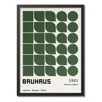 Cuadro Para Living Cocina Estudio Decoracion Moderna Green Bauhaus Color Verde Con Marco Negro