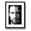 Cuadro Maroon 5 Letra Musica Adam Levine Con Paspartú Marco Negro