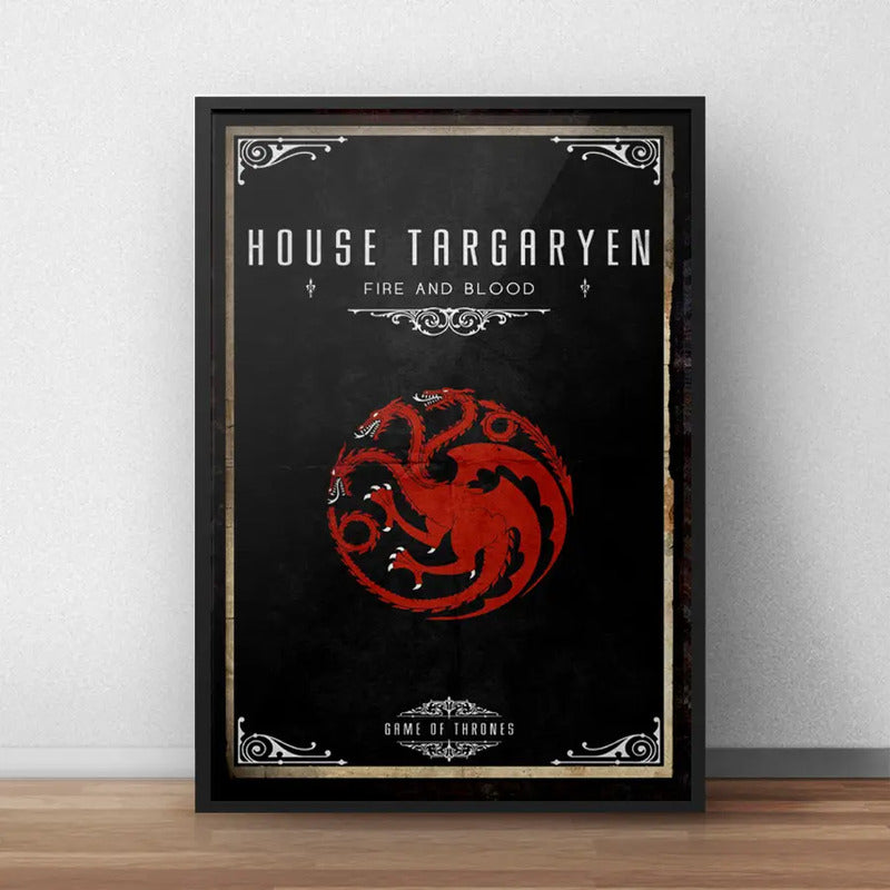 Cuadro Casas De Game Of Thrones Juego De Tronos Decoracion