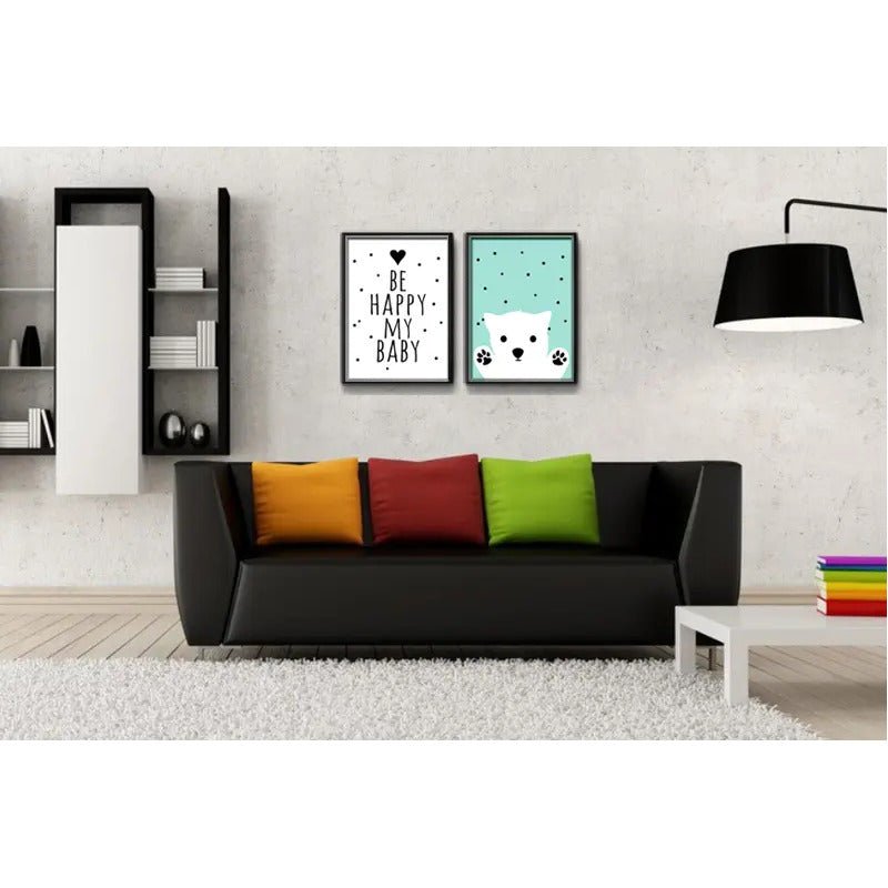 Set 2 Cuadros Perro Frase Decoracion Infantil Dormitorio