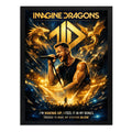 Cuadro Imagine Dragons Radioactive Night Visions Arte Rock Marco Negro