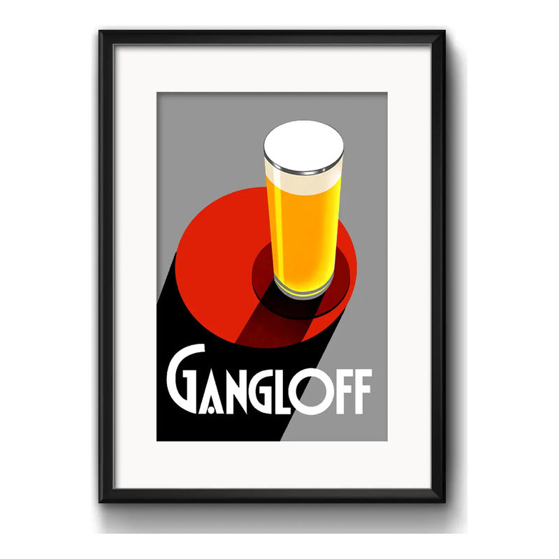 Cuadro Gangloff Birra How I Met Your Mother Arte Paspartú Marco Negro