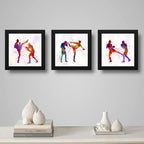 Set 3 Cuadros Artes Marciales Pop Art Mma Gym Decoracion