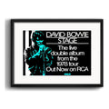 Cuadro David Bowie Concierto Retro Decoracion Con Paspartú Marco Negro