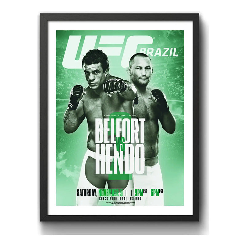 Cuadro Ufc Fight Peleas Famosas Retro Mma Deporte Coleccion Ufc Fight Night 77 Vitor Belfort Vs Hendo Negro
