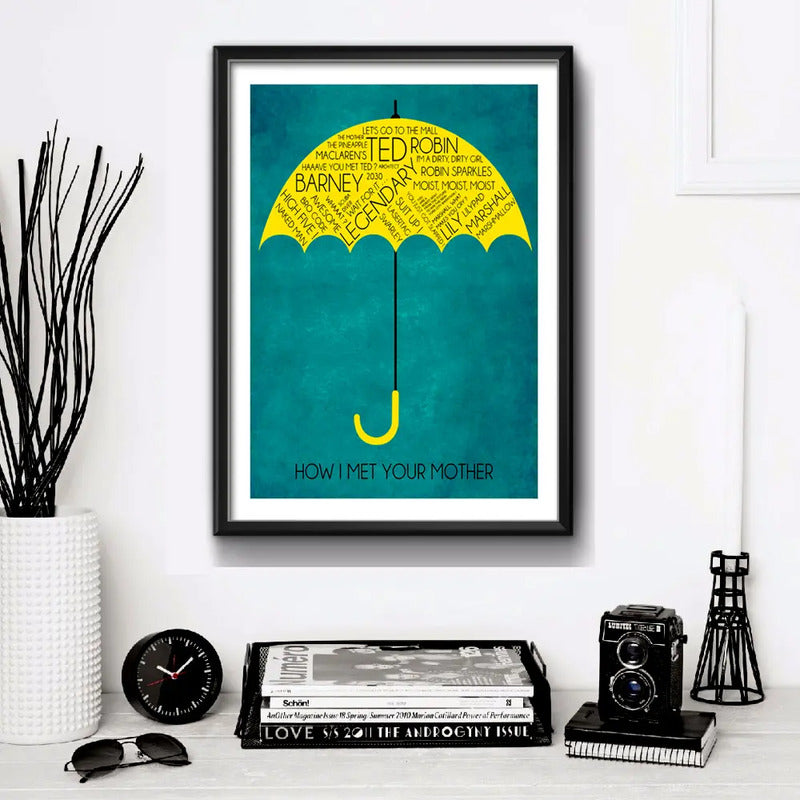 Cuadro How I Met Your Mother Minimalista Frases Serie Tv
