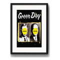 Cuadro Green Day Nimrod Rock Musica Decoracion Con Paspartú Marco Negro