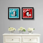 Set 2 Cuadros Café Retro Pop Art Frases Cocina Decoracion
