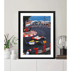 Cuadro Ayrton Senna Monaco 1992 Formula 1 Foto Icônica F1 Marco Negro