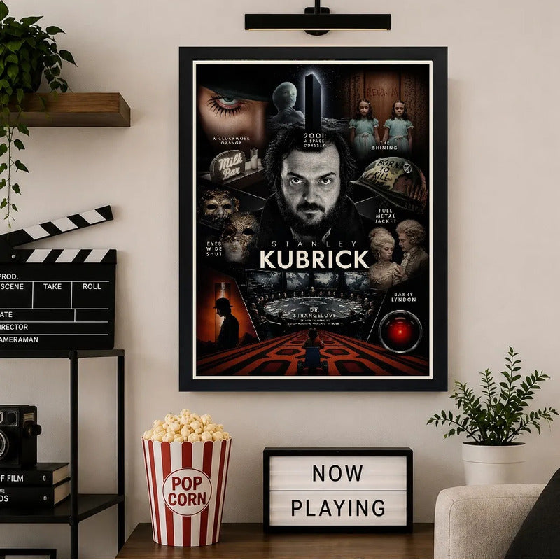 Cuadro Stanley Kubrick Director Peliculas Icónicas Terror Marco Negro