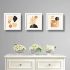 Set 3 Cuadros Boho Chic Hojas Flor Arte Decoracion