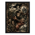 Cuadro Resident Evil Village Game Lady Dimitrescu Videojuego Marco Negro