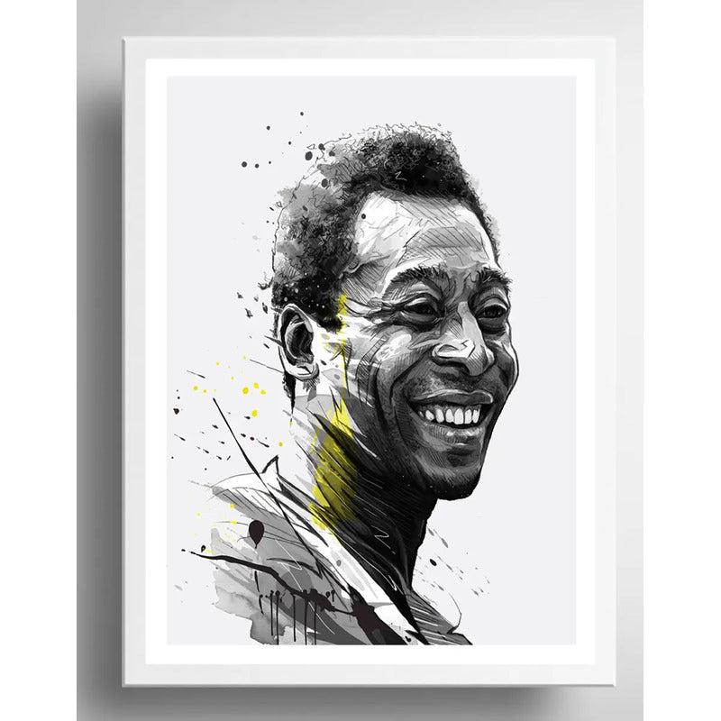Cuadro Pelé Pop Art Fútbol Jugador Brasil Club Decoracion