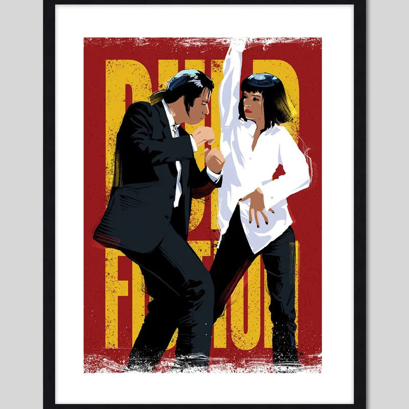 Cuadro Pulp Fiction Danza Pelicula Tarantino Cine Decoracion Marco Negro