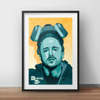 Cuadro Jesse Pinkman Serie Tv Breaking Bad Con Paspartú Marco Negro